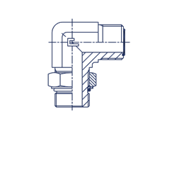 Штуцер FMA90 D25 ORFS 1.7/16 - UNF 1.1/16 (удлиненный) 405323