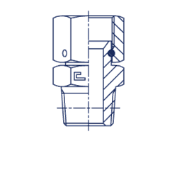 Штуцер FNC JIC 9/16" BSPT 3/8" 203812