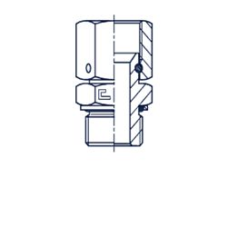 Штуцер FNH JIC 9/16" BSP 1/4 206003