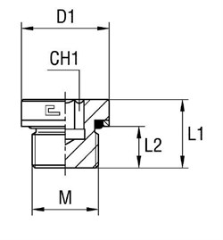 Заглушка V (Ш) М18х1.5 107905