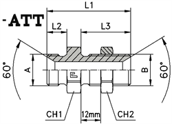 Соединение P BSP 1/2" BSP 1/2" ATT 300511-ATT