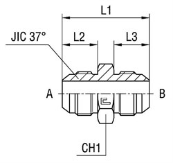 Соединение P JIC 9/16"  JIC 7/16" 202410.3