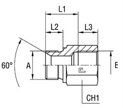 Соединение PF BSP 1/2" BSP 1/2" L36 300814