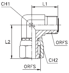 Соединение PN90 ORFS 9/16 (обжатая гайка) 407201