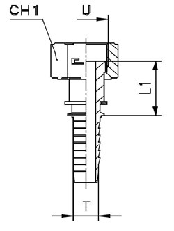 Фитинг DN 20 ORFS (Г) 1.7/16 804312