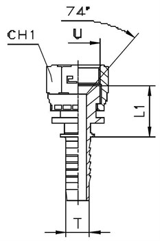 Фитинг DN 25 JIC (Г) 1.5/16 801718