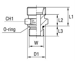 Штуцер FA DL22 UNF 7/8" (корпус) 100929.1