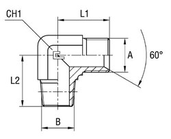 Штуцер FC90 BSP 3/4" BSPT 3/4" 302206