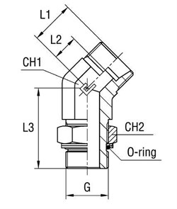 Штуцер FRG45 DL08 BSP1/4" (корпус) 106405.1