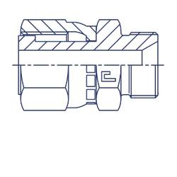 Соединение AS ORFS 1" BSP 1/2" 403204