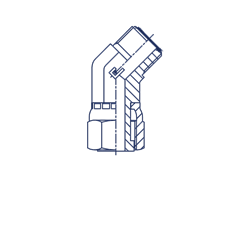 Соединение FN45 ORFS 1.3/16" D18-20 (обжатая гайка) 407305