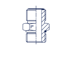 Соединение ORFS 11/16" UNF 1/2" 400613