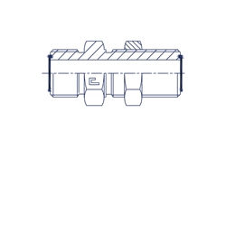 Соединение P D28-30-32 ORFS 1.11/16" переборочное 401807