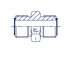 Соединение P D32-D25 ORFS 1.11/16 - ORFS 1.7/16 401716