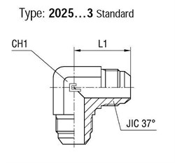 Соединение P90 JIC 1/2" 202502.3