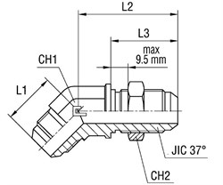 Соединение PD45 JIC 1.5/16" 202207.3