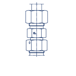 Соединение PNF DL22 М30х2 (корпус) не редукционное 606110.1