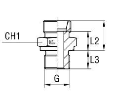 Штуцер FB DL15 BSP 3/8" (корпус) 100333.1