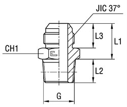 Штуцер FC JIC 1.1/16" BSPT3/4" 200806.3