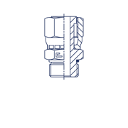 Штуцер FH D20 ORFS 1.3/16 - 27X2 403705