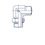 Штуцер FMA90 D20 ORFS 1.3/16 - UNF 7/8 (удлиненный) 405321