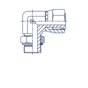 Штуцер FMG90 D12 ORFS 13/16 - UNF 3/4 (удлиненный, обжатая гайка) 407103