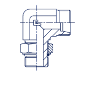 Штуцер FRA90 DL12 UNF3/4