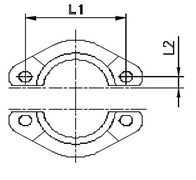 Комплект скоб AFS6 1/2 (2шт.) SET705701