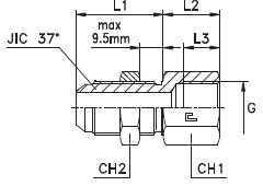 Соединение PD JIC 7/16 - BSP 1/8 201801.3