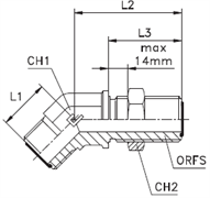Соединение PD45 D06 ORFS 9/16 переборочное 404501