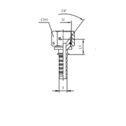 Фитинг DN 05 JIC (Г) 1/2 (штифтованная гайка) 801802
