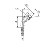 Фитинг DN 06 JIC (Г) 1/2 (45) 802204