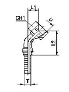 Фитинг DN 12 ORFS (Г) 1 (45) 804507