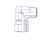 Соединение ORFS ELBOW 38 407208