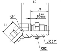 Соединение PD45 JIC 7/8