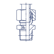 Штуцер FC DL08 NPT 1/4