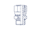Штуцер FH D12 ORFS 13/16 - BSP 3/8 обж.гайка 403603