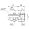 Соединение PD JIC 9/16" NPT 1/4" 201903.3