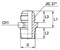 Штуцер FC JIC 1.1/16" BSPT3/4" 200806.3